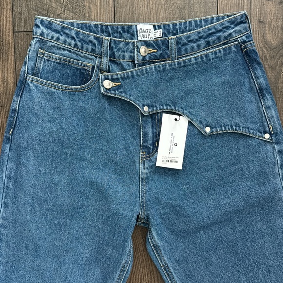 Princess Polly Reine Yolk Detail Denim Jeans - Picture 3 of 5